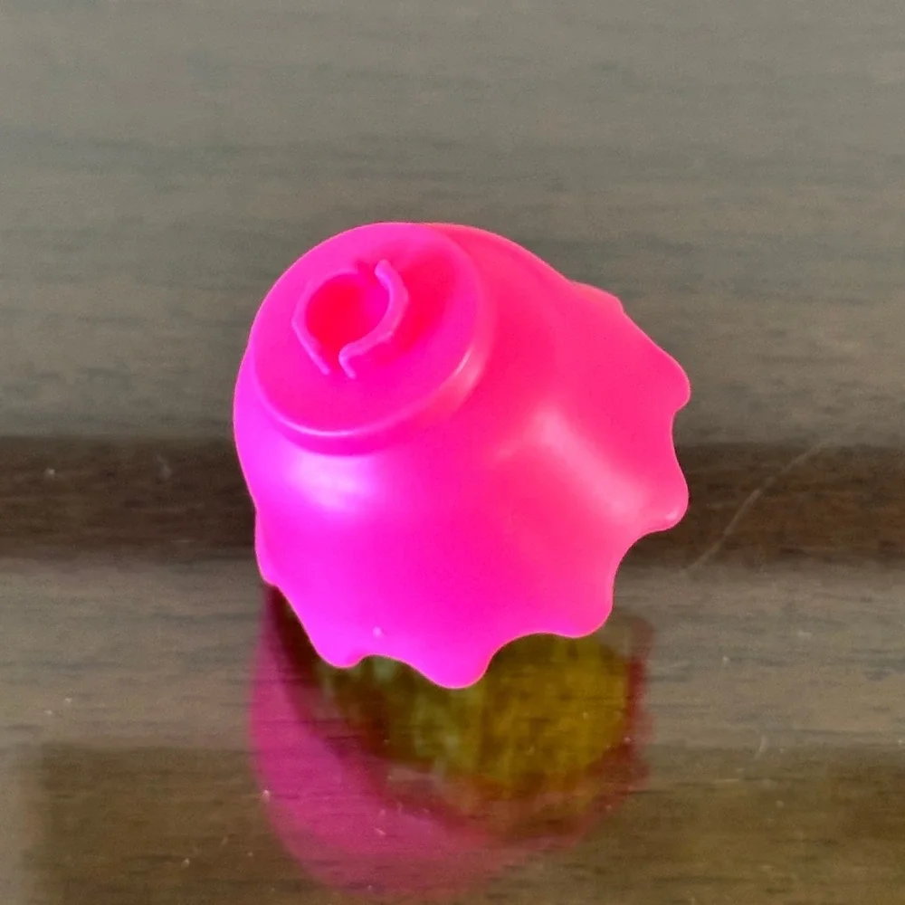Barbie Doll Accessory Pink Scalloped Bowl Popcorn Yellow Snack Food Toy